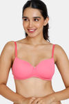 Zivame Beautiful Basics Padded Non Wired 3/4Th Coverage Backless Bra - Pink Lemonade — thumbnail 2
